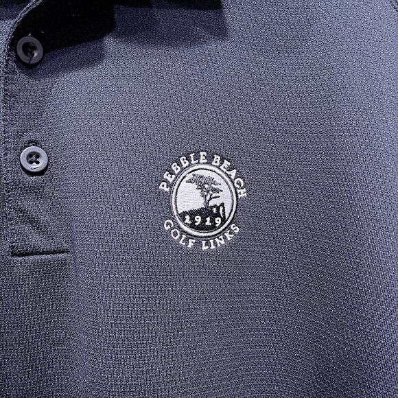 Nike GOLF Pebble Beach Golf Links Performance Polo Shirt Black Mens XXL 2XL - Picture 3 of 8